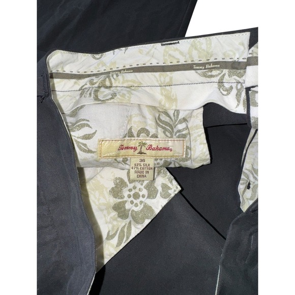 Tommy Bahama Pants Silk Blend Black Men's Waist 36x33 - Picture 7 of 7
